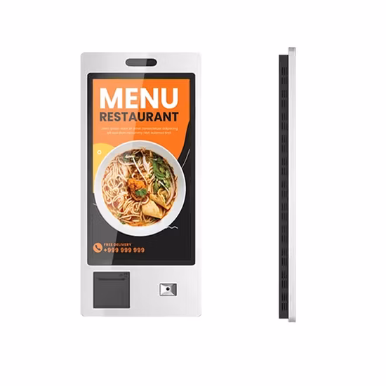 La mejor calidad Quiosco de pedidos de 65 pulgadas Pantalla de panel LCD táctil Sistema POS Máquina de autopago Solución de pago de autoservicio Quiosco de pedidos para restaurante Quiosco interactivo