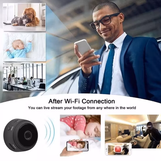 Mini cámara inalámbrica A9 1080P, cámaras IP de seguridad de vigilancia HD 1080 cámara de seguridad interior oculta A9 de visión nocturna