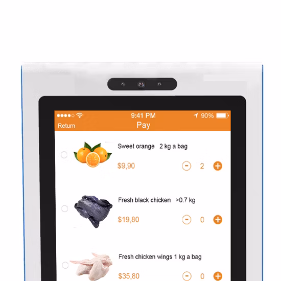 Escritorio del Tablet PC del pago con tarjeta de Android 9,0 del quiosco del pedido del uno mismo quiosco de pedido del servicio del uno mismo de 23,8 pulgadas