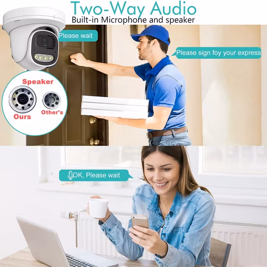 Cámara de vigilancia CCTV al aire libre interior de la bóveda de la prenda impermeable del sistema de cámaras de seguridad de vídeo