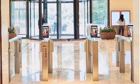 Puerta de seguridad de detección de temperatura corporal, termómetro de reconocimiento facial